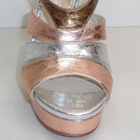 Michael Kors Size 8.5 M LEIGHTON ANKLE STRAP Rose Sandals New Women's Shoes - Picture 2 of 7